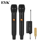 EYK système de micros sans fil UHF, récepteur et deux micros main