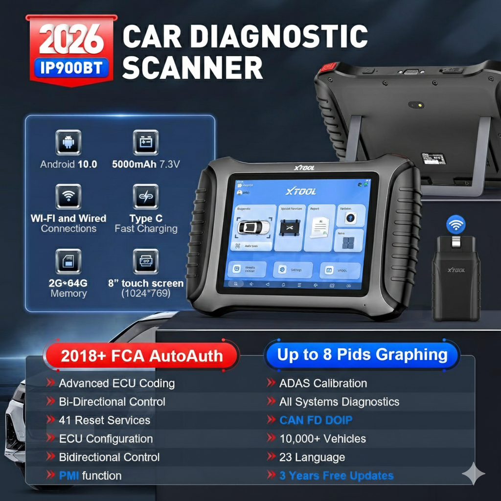 XTOOL IP900BT, valise de diagnostic automobile avec écran tactile