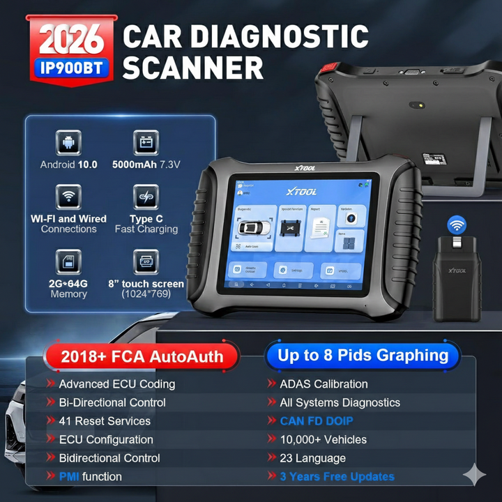 XTOOL IP900BT, valise de diagnostic automobile avec écran tactile