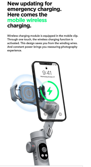 AOCHUAN Smart X Pro – Stabilisateur smartphone 3 axes avec écran OLED