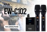 EYK EW-C102 – Système de Micros Sans Fil UHF (Récepteur + 2 Micros Main)