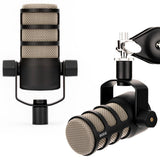 RODE PodMic, microphone dynamique cardioïde de studio broadcast, vue de face
