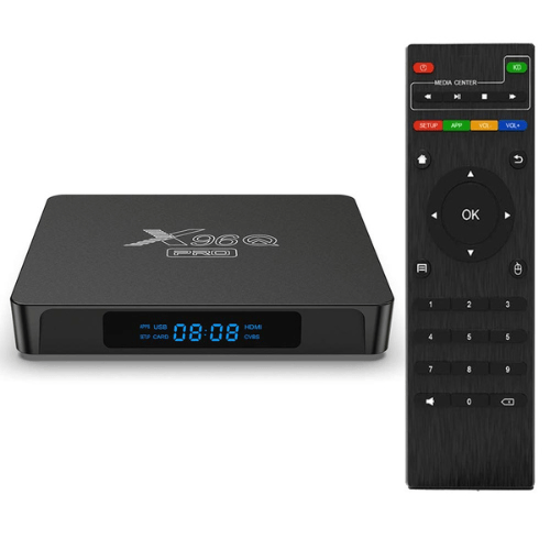 Boîtier Android TV X96Q, vue de dessus