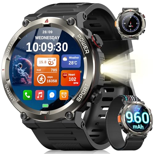 Blackview montre connectée homme militaire 1,45 pouces 100 jours