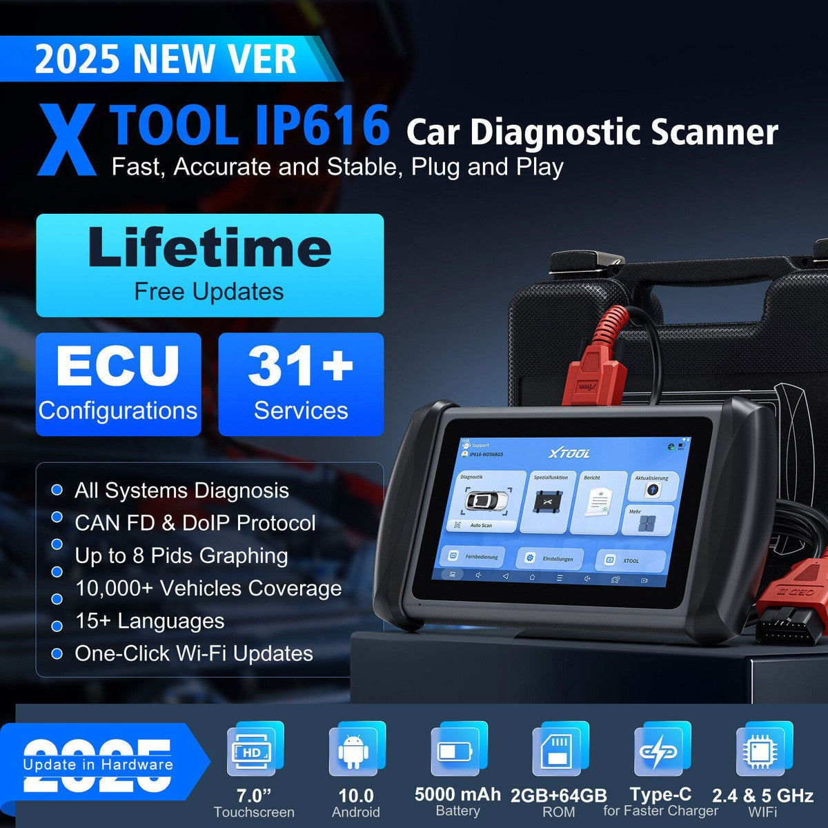 XTOOL IP616 V2.0 – Valise Diagnostic Auto Multimarque Professionnelle-Programmation de clé